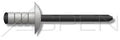 (4000pcs) 3/16X.187-.437 Multigrip Rivets Aluminum Body/Steel Pin Dome Head Pin=Black Phosphate Coated