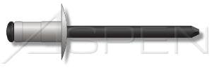 (3000pcs) 3/16X.500-.781 Multigrip Rivets Aluminum Body/Steel Pin Low Profile Pin=Black Phosphate Coated Ships Free in USA