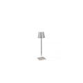 Zafferano, Poldina Micro with Polished Chrome Finish, Rechargeable and Wireless Table Lamp with Touch Control, Can be Used as Indoor Lamp, Dimmer, 2200-3000 K, Height 27.5 cm