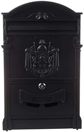 Heavy Aluminium Lockable Secure Mail Letter Post Box Mailbox Postbox Retro Vintage Metal Mail Box