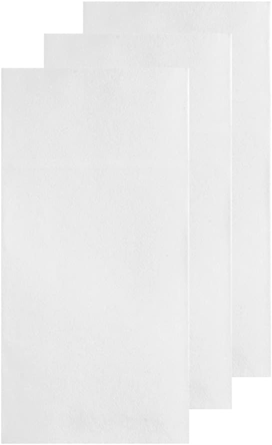Restaurantware Luxenap 15.8 Inch Dinner Napkins 800 Linen Feel Disposable Napkins - Pre-Folded Built-In Pocket For Silverware White Paper Pocket Napkin Sleeves Absorbent