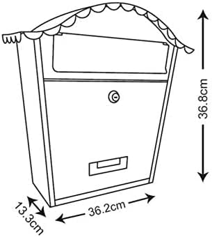 Letterbox,Post Box,Wall Mounted Post Box,Lockable Letter Box Steel Mail Box,Classic Wall Mounted Galvanised Steel Lockable