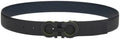 Salvatore Ferragamo Black Gancini Adjustable reversible Leather Belt