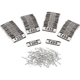 Global Locker Number Plate Kit - Pkg of 200 Numbered 1300-1499