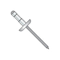 5/32' x .156'-.375' Dome Head Multi-Grip Rivets/Aluminum Body/Steel/Black Phos Mandrel (Carton: 6,000 pcs)