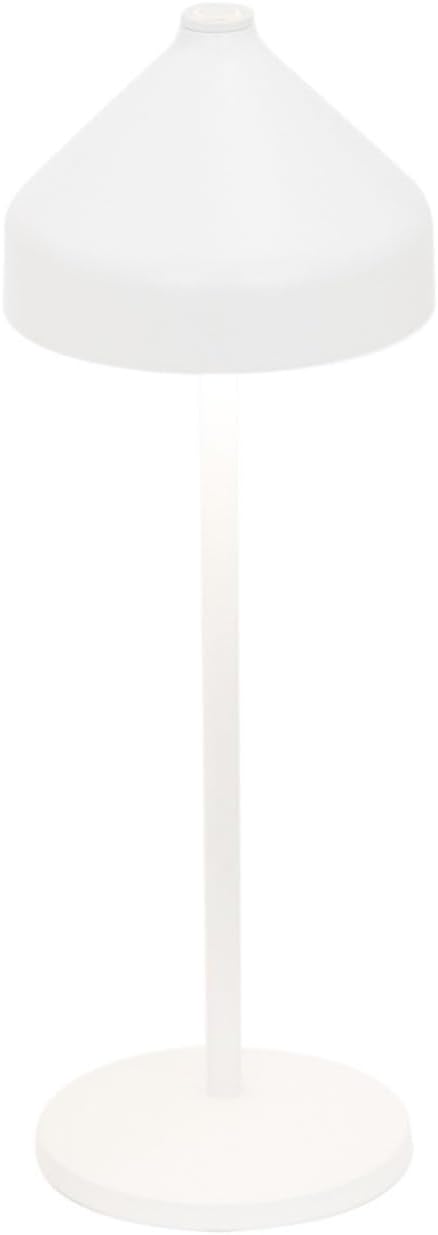 Zafferano, Amelie Pro Lamp, Rechargeable Cordless Table Lamp with Touch Control, Suitable for Indoor and Outdoor, Dimmer, 2200-3000 K, Height 13.4 Inches, White Color