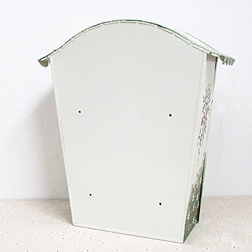 Outdoor Lockable Rustic Color Painting Patterns Metal Iron Mailbox Letter Holder Letterbox Post Box Home Garden Decoration(Color:Color 2)