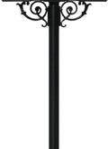 The Hanford Cast Aluminum Triple Mailbox Post System with Mounting Brackets and Scroll Supports, Mailboxes Sold Separately, Ships in 2 boxes
