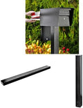 Mail Boss Mail Manager Latitude X4 In-Ground Mount Combo Kit Locking Metal Standard Mailbox - Black