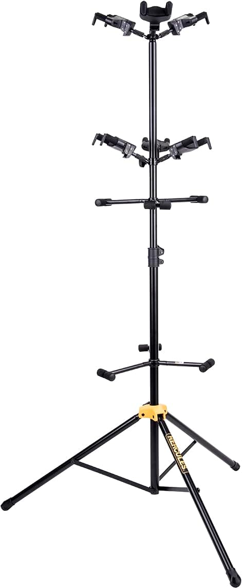 Hercules GS526BPLUS Auto Grip 6 Guitar Stand,Black