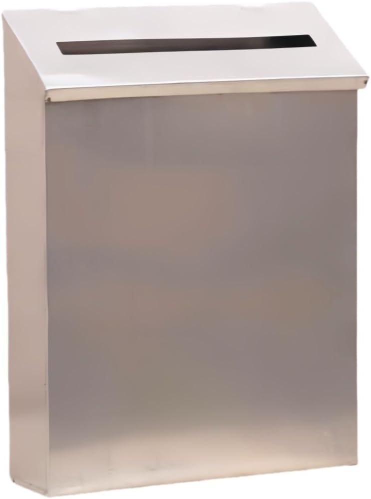 Modern Wall Mounted Mailbox with Large Storage Capacity, Metal Mailbox Hanging Secure Postbox for Office Business Home School Outdoor Indoor Use