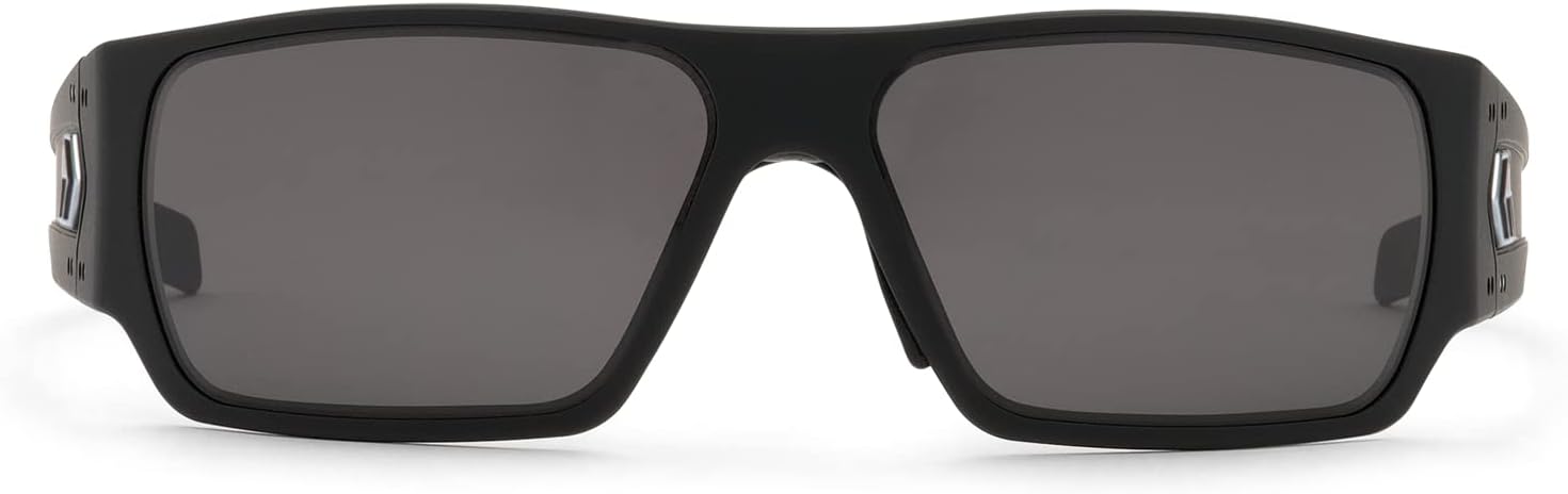 Gatorz Eyewear Specter Sunglasses – Black Aluminum Frame/Black Logo – Smoke Lens – CNC-Machined Aluminum, Adjustable Fit – Made in USA (GZ-08-031)