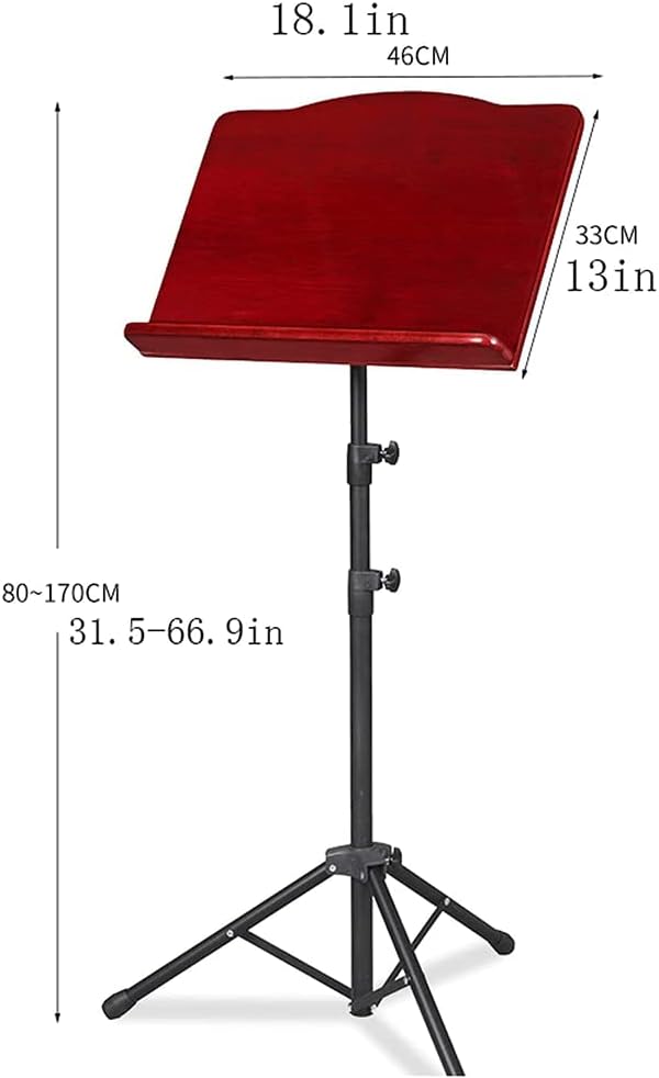 Music Stands Adjustable Height Music Holder Portable Foldable Sheet Music Stands for Guitar Violin Book Stands Laptop Stand，A