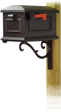 Special Lite Traditional Curbside Mailbox with Sorrento Front Single Mailbox Mounting Bracket - TC-SOR-FS-1010-BLK