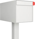 Town Square XL by Bravios - Extra Large Capacity Mailbox with Post - White