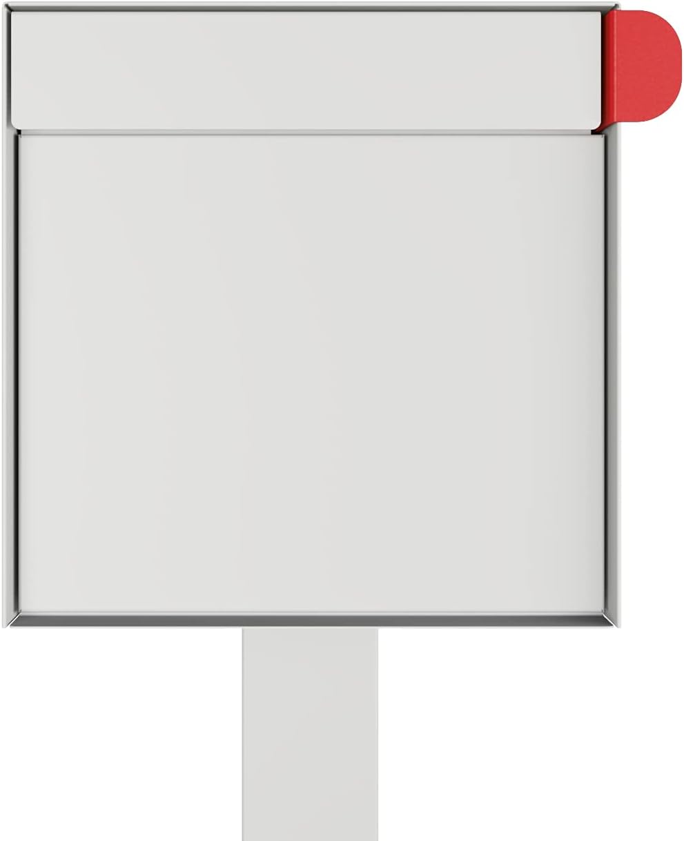 Town Square XL by Bravios - Extra Large Capacity Mailbox with Post - White