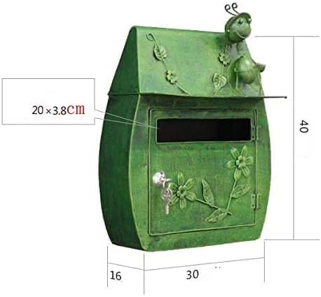 Cast Iron Flower Mailbox Embossed Trim Decor Look Home Garden Decorative Wall Metal Mail Post Box