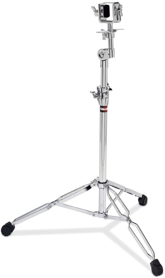 Gibraltar Heavy Weight Double Braced Bongo Stand with Adjustable Universal Clip Mount and Stabilizer, Fits Most Bongo Drum Brands, Chrome Percussion Stand for Stage and Studio (6716)