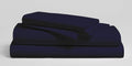 800 Thread Count-4Pcs Bedding Set 100% Cotton Bed Sheets, Navy Blue Cal-King Sheets Set, Long-Staple Combed Cotton, Sateen Weave for Soft & Cozy Cotton, Fits Mattress Upto 15'' Deep Pocket