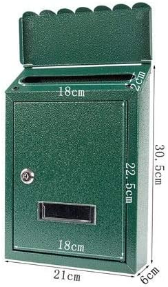 European Pastoral Letter Box Wall Outdoor with Lock Mail Box Rain Post Box