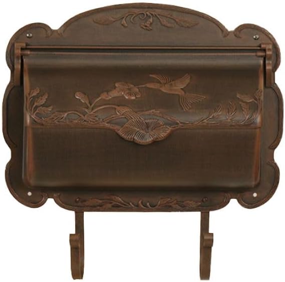 Special Lite Hummingbird Horizontal Wall Mount Mailbox - Copper Aluminum Mailbox for Wall Mount - SHB-1004-CP
