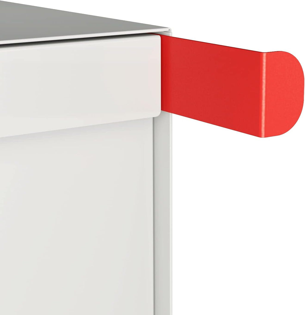 Town Square XL by Bravios - Extra Large Capacity Mailbox with Post - White