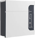 Letterboxes Letterbox Wall Mounted Outdoor Postbox Mailbox with Cover - Slim Line & Lockable Anthracite Post Boxes (B) (D)