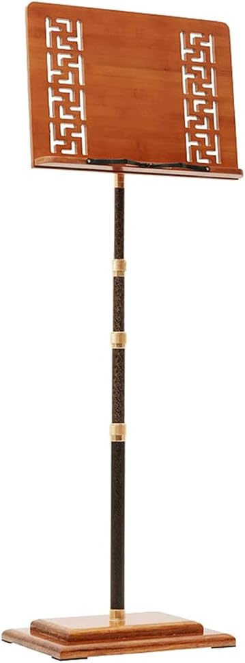 Height-Adjustable Music Stands Retro Wooden Music Holder Guzheng Guqin Violin Sheet Music Stands Portable Book Stand