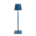 Zafferano, Poldina Micro Lamp, Rechargeable Cordless Table Lamp with Touch Controls, Suitable for Indoor and Outdoor, Dimmer, 2200-3000 K, Height 10.8 Inches, Capri Blue Color