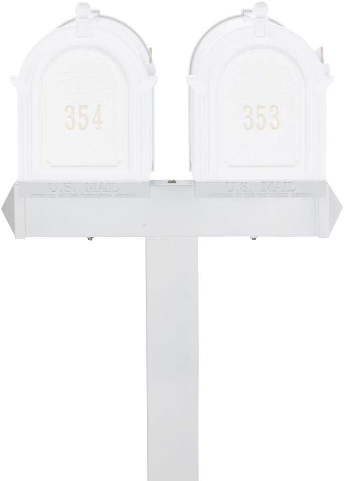 Duo Post for Mailbox Finish: White