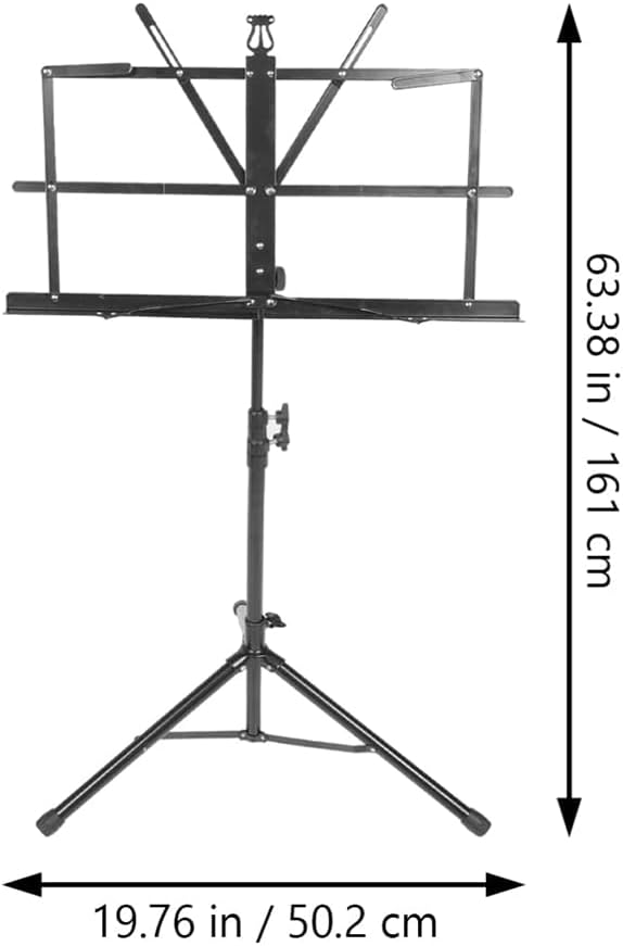 Portable Music Stands Adjustable Height Music Holder Portable Folding Sheet Music Stands Ukulele Violin Book Stands
