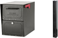 Architectural Mailboxes 6200Z-10 Oasis Classic Locking Post Mount Mailbox, 18' D x 11.5' W x 14' H,Graphite Bronze & Mail Boss 7121, Black In-Ground Mounting Post, 43 x 4 x 4 inches