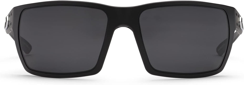 Gatorz Eyewear Marauder Sunglasses – Black Anodized/Silver Logo – Smoke Lens – CNC-Machined Aluminum, Adjustable Fit – Made in USA (GZ-12-031)