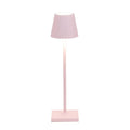 Zafferano, Poldina Micro Lamp, Rechargeable Cordless Table Lamp with Touch Controls, Suitable for Indoor and Outdoor, Dimmer, 2200-3000 K, Height 10.8 Inches, Pink Color