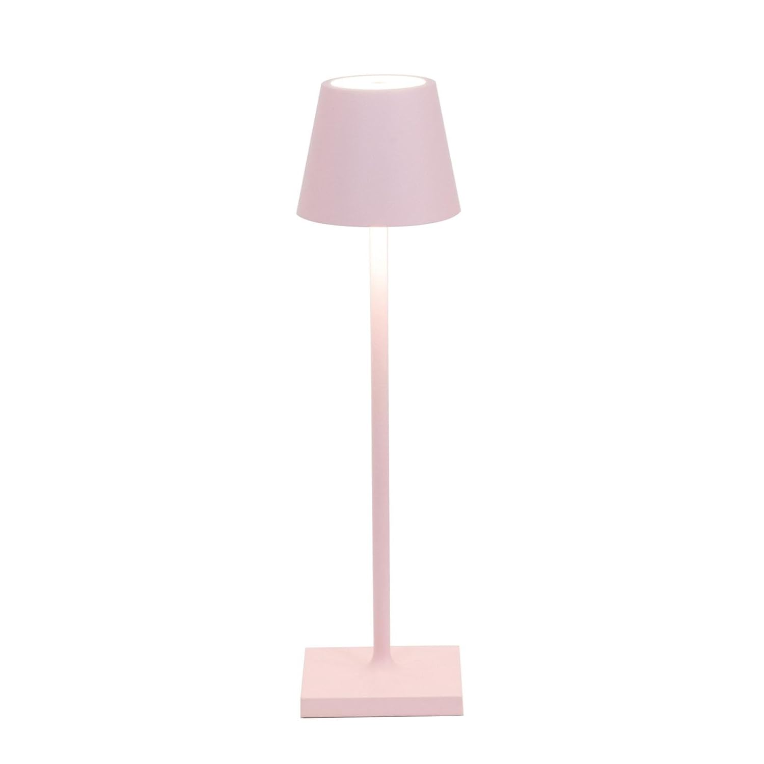 Zafferano, Poldina Micro Lamp, Rechargeable Cordless Table Lamp with Touch Controls, Suitable for Indoor and Outdoor, Dimmer, 2200-3000 K, Height 10.8 Inches, Pink Color