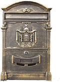 Villa Post Box Large Capacity Post Mount Lockable Outdoor Yard Post Box Retro Post Box for Home Aluminum Mailbox Secure Post Box