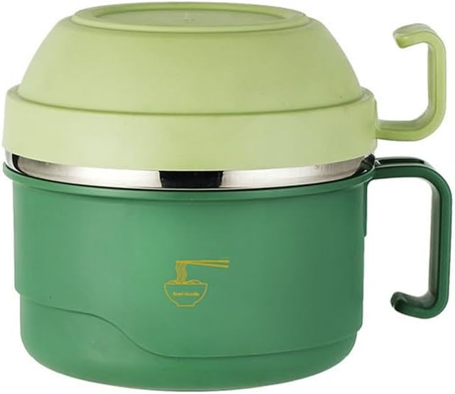 Stainless Steel Noodle Bowl with Lid Rice Set Sealed Insulated Portable Soup