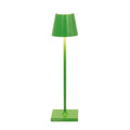 Zafferano, Poldina Micro Lamp, Rechargeable Cordless Table Lamp with Touch Controls, Suitable for Indoor and Outdoor, Dimmer, 2200-3000 K, Height 10.8 Inches, Apple Green Color