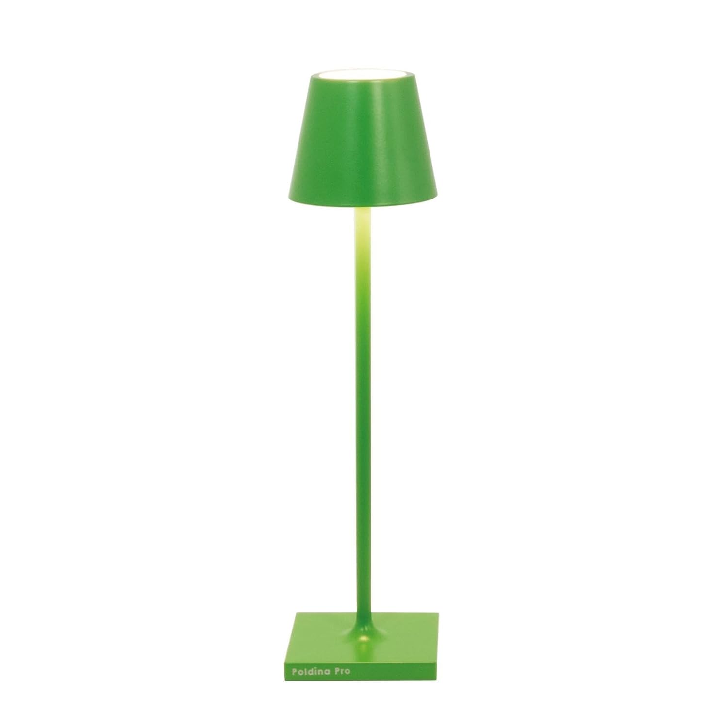Zafferano, Poldina Micro Lamp, Rechargeable Cordless Table Lamp with Touch Controls, Suitable for Indoor and Outdoor, Dimmer, 2200-3000 K, Height 10.8 Inches, Apple Green Color