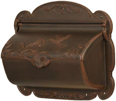 Special Lite Hummingbird Horizontal Wall Mount Mailbox - Copper Aluminum Mailbox for Wall Mount - SHB-1004-CP