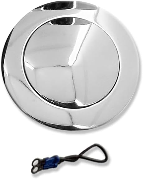 Chrome 14' Billet Aluminum 9 Holes Steering Wheel Split Tri Spoke Style with Black Leather Half Wrap & Smooth Horn Button