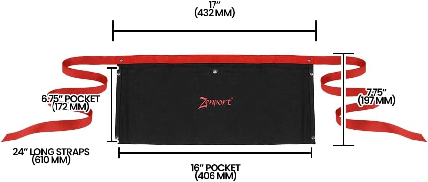 Zenport AG4030 Double Pocket Apron Pouch