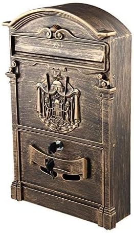 Retro Mailbox Villas Post Box European Lockable Outdoor Wall Newspaper Boxes Secure Letterbox Garden Home Decoration