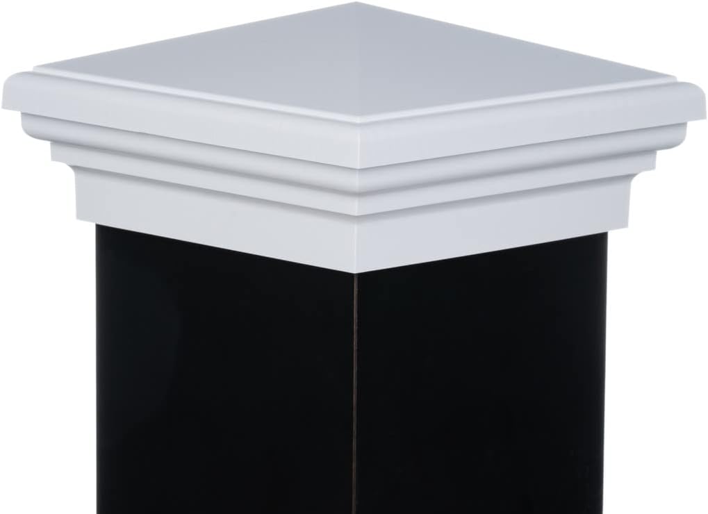 6x6 Pyramid Post caps (14-Pack) Fits Post Measuring 5.5'x5.5' up to 5.75'x5.75'. Made Out of UV Stable Polymer Longest Lasting 6x6 Deck Post Cap on Market. Made by Atlanta Post Caps (White)