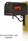 Special Lite Titan Steel Curbside Mailbox with Sorrento Front Single Mailbox Mounting Bracket - TC-SOR-FS-1016S-BLK