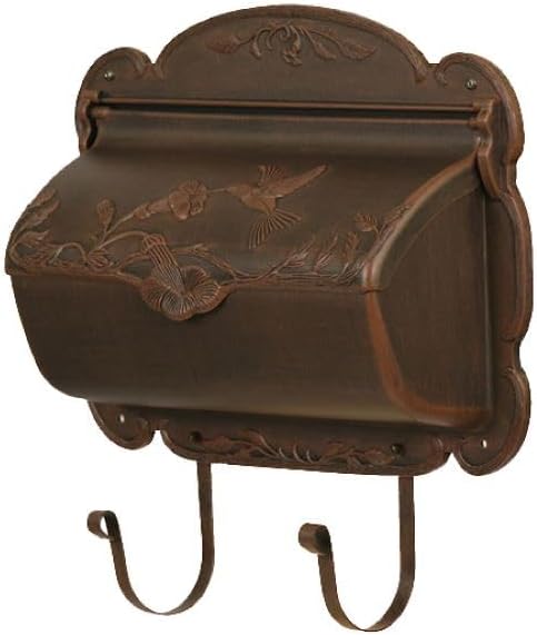 Special Lite Hummingbird Horizontal Wall Mount Mailbox - Copper Aluminum Mailbox for Wall Mount - SHB-1004-CP