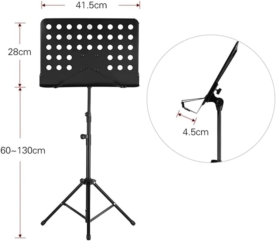 Music Stands Adjustable Height Music Holder Foldable Sheet Music Stands Violin Guitar Metal Book Holder for Travel School