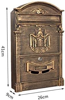 Retro Mailbox Villas Post Box European Lockable Outdoor Wall Newspaper Boxes Secure Letterbox Garden Home Decoration