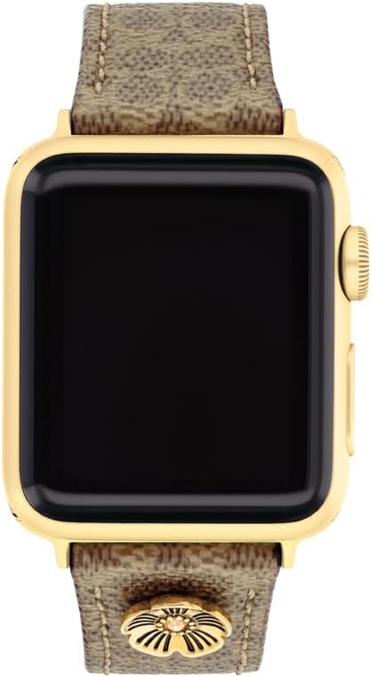 Coach Apple Watch Strap, Compatible with Apple Watch 38mm, 40mm, 41mm, 42mm, 44mm, and 45mm, Interchangeable Band, Create Your Unique Style