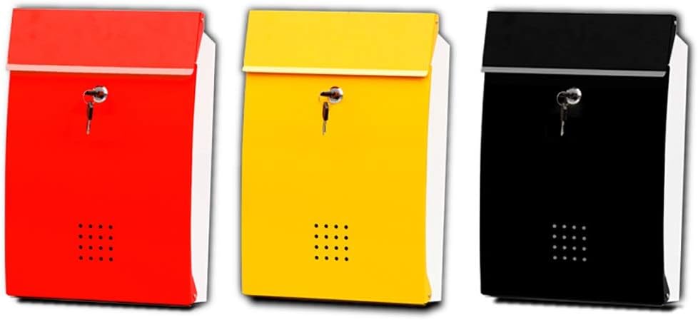 Letterboxes Mailbox Wall-Mounted Mail Boxes Community Postbox Letter Box Villa Letter Box Creative Villa Rainproof Retro Mailbox (Black) (Black)